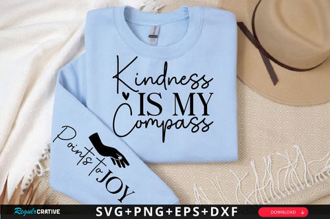 Kindness is My Compass Sleeve SVG Design, Christian Sleeve SVG, Faith SVG Design, Jesus Sleeve SVG SVG Regulrcrative 