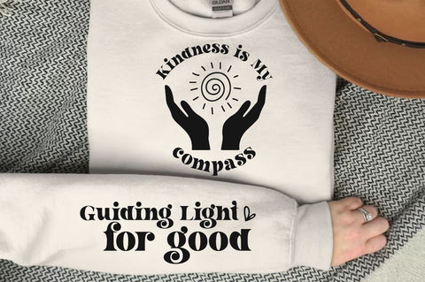 Kindness is My Compass Sleeve SVG Design, Inspirational sleeve SVG, Motivational Sleeve SVG Design, Positive Sleeve SVG SVG Regulrcrative 