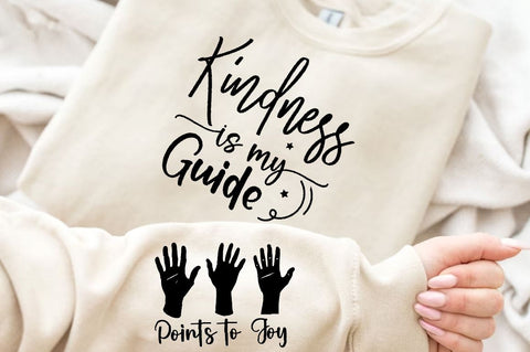 Kindness is My Guide Sleeve SVG Design, Inspirational sleeve SVG, Motivational Sleeve SVG Design, Positive Sleeve SVG SVG Regulrcrative 