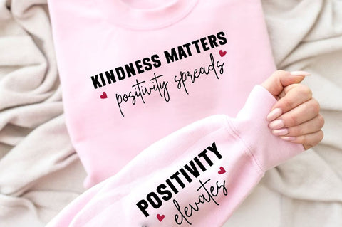 Kindness matters positivity spreads Sleeve SVG Design, Inspirational sleeve SVG, Motivational Sleeve SVG Design, Positive Sleeve SVG SVG Regulrcrative 