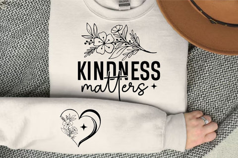 Kindness matters Sleeve SVG Design, Inspirational sleeve SVG, Motivational Sleeve SVG Design, Positive Sleeve SVG SVG Regulrcrative 