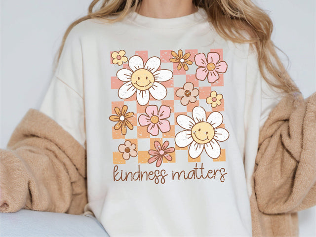 Kindness Matters Sublimation Design Sublimation Caffeinated SVGs 