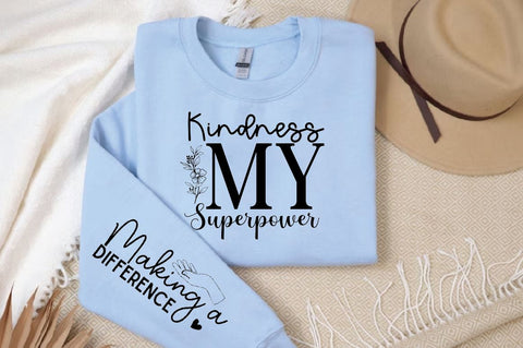 Kindness My Superpower Sleeve SVG Design, Christian Sleeve SVG, Faith SVG Design, Jesus Sleeve SVG SVG Regulrcrative 