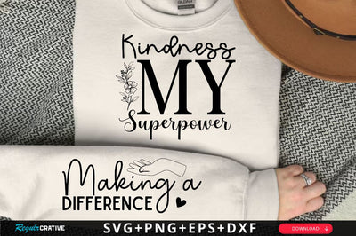 Kindness My Superpower Sleeve SVG Design, Christian Sleeve SVG, Faith SVG Design, Jesus Sleeve SVG SVG Regulrcrative 