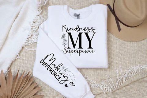 Kindness My Superpower Sleeve SVG Design, Christian Sleeve SVG, Faith SVG Design, Jesus Sleeve SVG SVG Regulrcrative 
