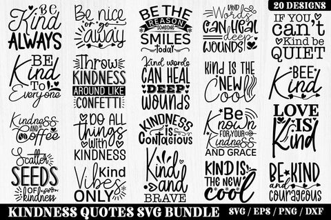 Kindness Quotes SVG Bundle ,Kindness Quotes SVG Design SVG akazaddesign 