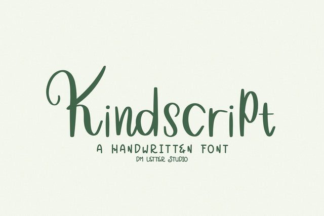Kindscript Font Dm Letter Studio 