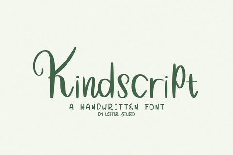 Kindscript Font Dm Letter Studio 