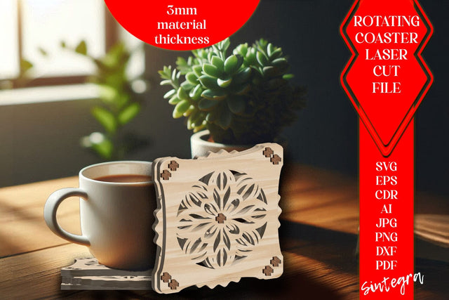 Kinetic Coaster SVG Laser Cut File v4 SVG Sintegra 