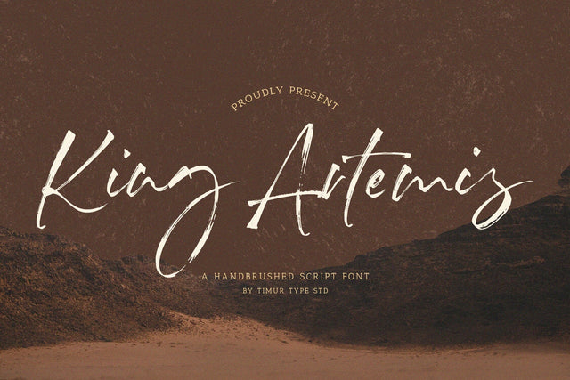 King Artemis - Handbrushed Script Font Font Timur type 