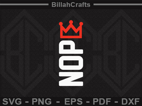 King NOP SVG Crown NOP Vertical Design PNG SVG BillahCrafts 