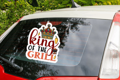 King of the grill Sticker Design Sublimation Regulrcrative 