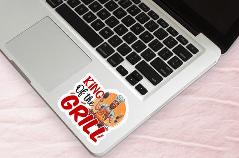 King of the grill Sticker Design Sublimation Regulrcrative 