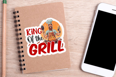 King of the grill Sticker Design Sublimation Regulrcrative 