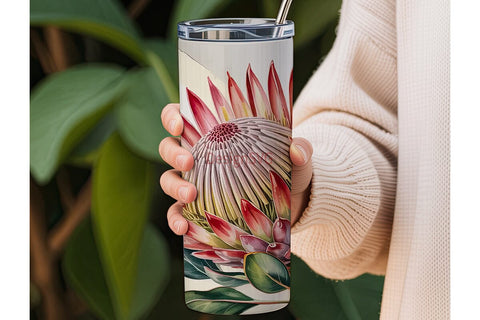 King Protea 20oz Tumbler Wrap Sublimation DesignSVG 
