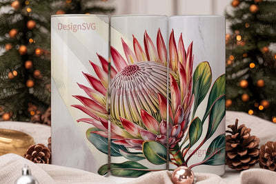 King Protea 20oz Tumbler Wrap Sublimation DesignSVG 