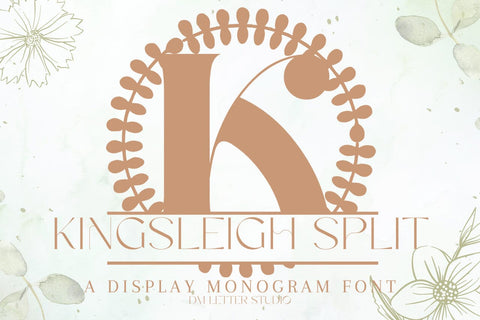 Kingsleigh Split Monogram Font Font Dm Letter Studio 