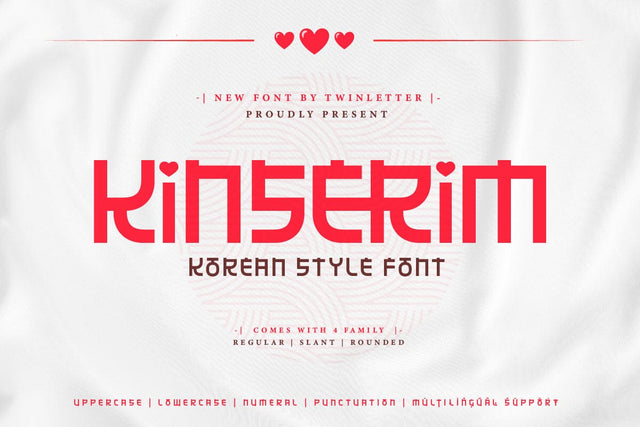 Kinserim - Korean Style Font Font twinletter 