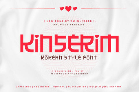 Kinserim - Korean Style Font Font twinletter 