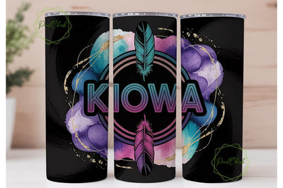 Kiowa Beaded Design 20oz Tumbler Wrap Sublimation PixelChick 