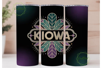 Kiowa Feather Tumbler Wrap Sublimation PixelChick 