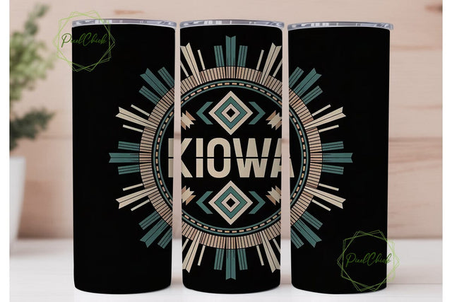 Kiowa Tribal Tumbler Design Sublimation PixelChick 