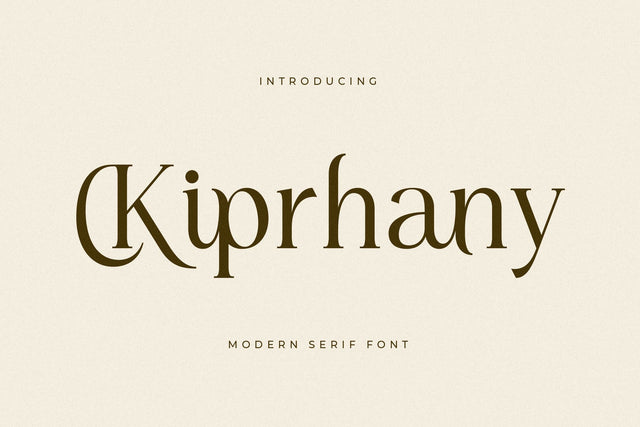 Kiprhany - Modern Serif Font Font Letterena Studios 
