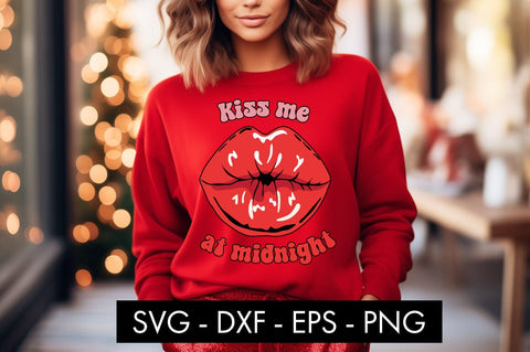 Kiss Me At Midnight SVG Cut File SVG Freeling Design House 