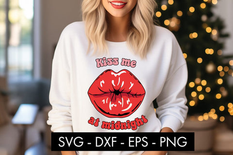 Kiss Me At Midnight SVG Cut File SVG Freeling Design House 