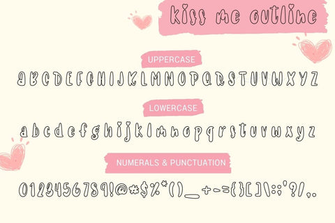 Kiss Me - Cute handwritten Font Font AnningArts Design 