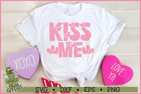 Kiss Me Hearts SVG File SVG Crunchy Pickle 