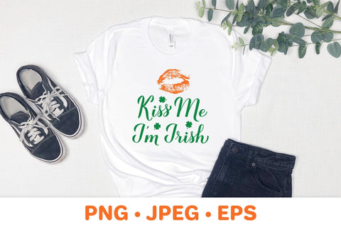 Kiss me I am Irish. Funny St Patrick’s Day quote sublimation Sublimation LaBelezoka 