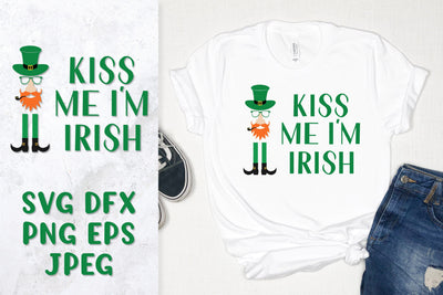 Kiss me I am Irish SVG. Funny Patricks Day Quote. Leprechaun SVG LaBelezoka 
