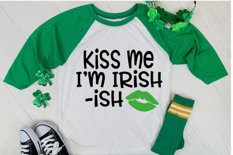 Kiss Me I'm Irish-Ish SVG | St. Patrick's Day Design | Funny Holiday Digital Download | Cricut Silhouette Ready SVG Silhouette School Blog Design Shop 