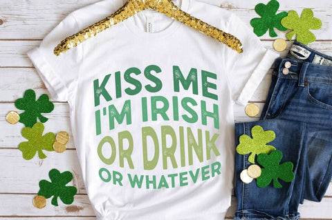 Kiss Me I'm Irish Or Drink SVG Design SVG Regulrcrative 