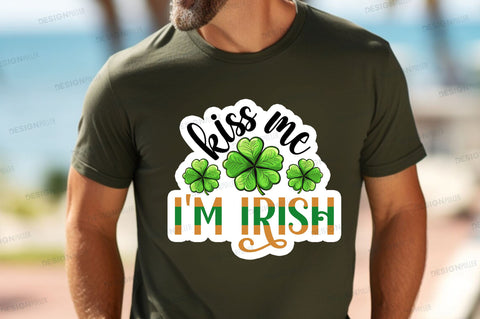 Kiss me i'm irish Sticker Design Sublimation Regulrcrative 
