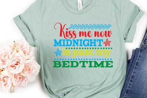Kiss me now midnight is past my bedtime SVG Angelina750 