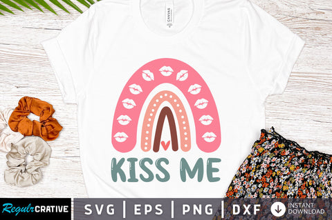 Kiss me rainbow svg Design SVG Regulrcrative 