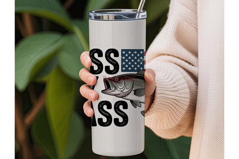 Kiss My Bass 20oz Tumbler Wrap Sublimation DesignSVG 