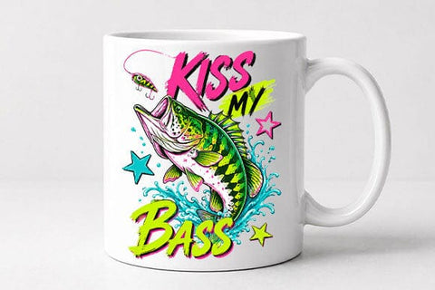 Kiss My Bass PNG | Funny Bass Fishing Sublimation Design SVG BillahCrafts 