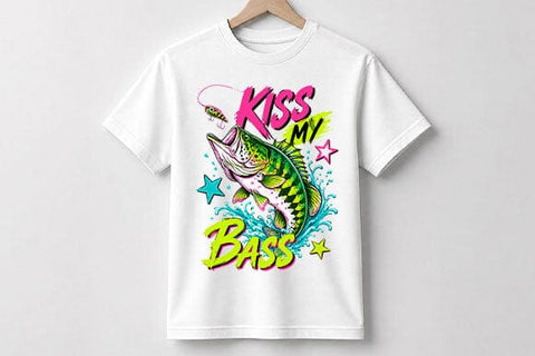 Kiss My Bass PNG | Funny Bass Fishing Sublimation Design SVG BillahCrafts 
