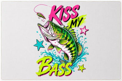 Kiss My Bass PNG | Funny Bass Fishing Sublimation Design SVG BillahCrafts 
