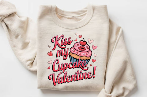 Kiss my cupcake Valentine Sublimation PNG Design Sublimation Regulrcrative 