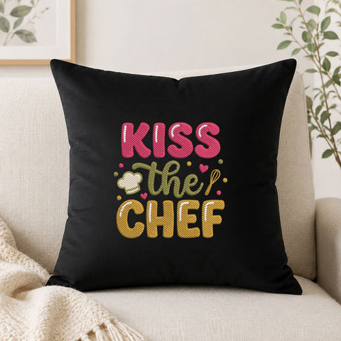Kiss the Chef Machine Embroidery Design – Cute Cooking Kitchen Chef Embroidery File Embroidery/Applique DESIGNS PatternFeed8 