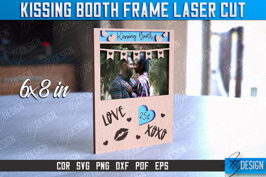 Kissing Booth Frame Design | Valentines Photo Frame | Engraving SVG ...