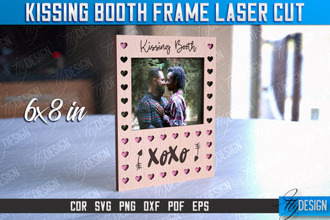 Kissing Booth Frame Design | Valentines Photo Frame | Engraving SVG | CNC File SVG Fly Design 