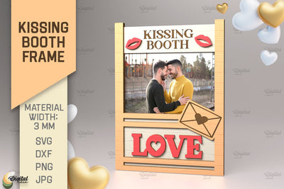 Kissing Booth Frame SVG. 3D Frame Laser Cut SVG Evgenyia Guschina 