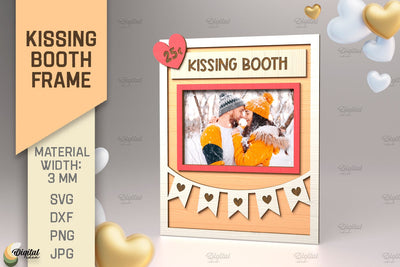 Kissing Booth Frame SVG. 3D Frame Laser Cut SVG Evgenyia Guschina 
