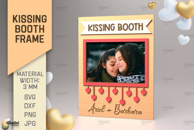 Kissing Booth Frame SVG. 3D Frame Laser Cut SVG Evgenyia Guschina 