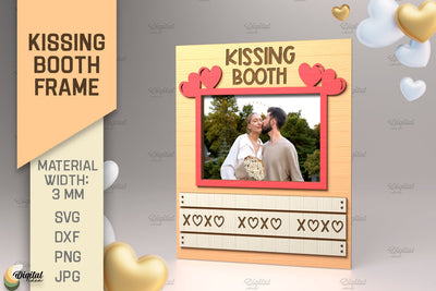 Kissing Booth Frame SVG. 3D Frame Laser Cut SVG Evgenyia Guschina 